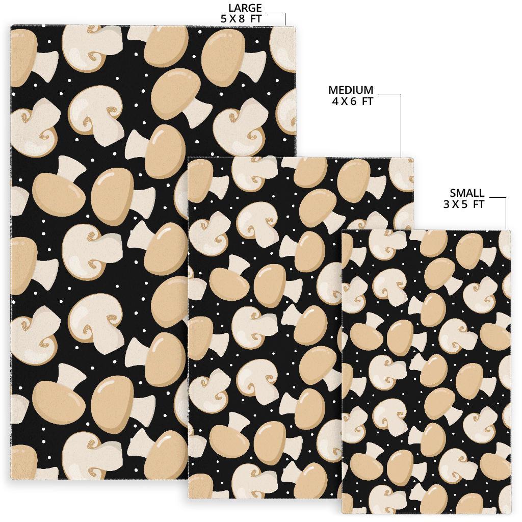 Mushroom Print Pattern Floor Mat-grizzshop