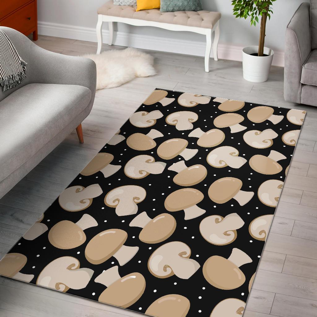 Mushroom Print Pattern Floor Mat-grizzshop