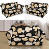 Mushroom Print Pattern Loveseat Cover-grizzshop