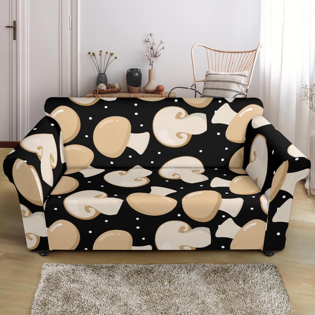 Mushroom Print Pattern Loveseat Cover-grizzshop