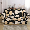 Mushroom Print Pattern Loveseat Cover-grizzshop