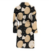 Mushroom Print Pattern Men Long Robe-grizzshop