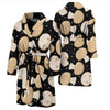 Mushroom Print Pattern Men Long Robe-grizzshop