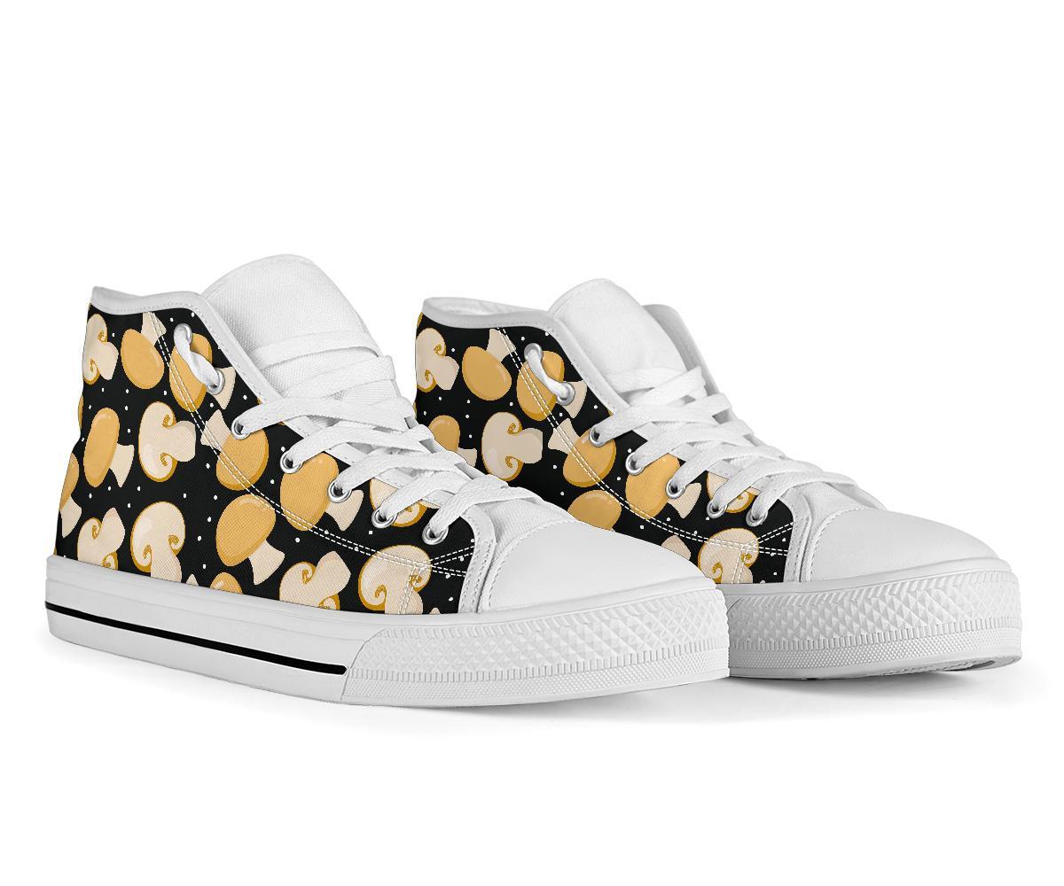 Mushroom Print Pattern Men Women's High Top Shoes-grizzshop