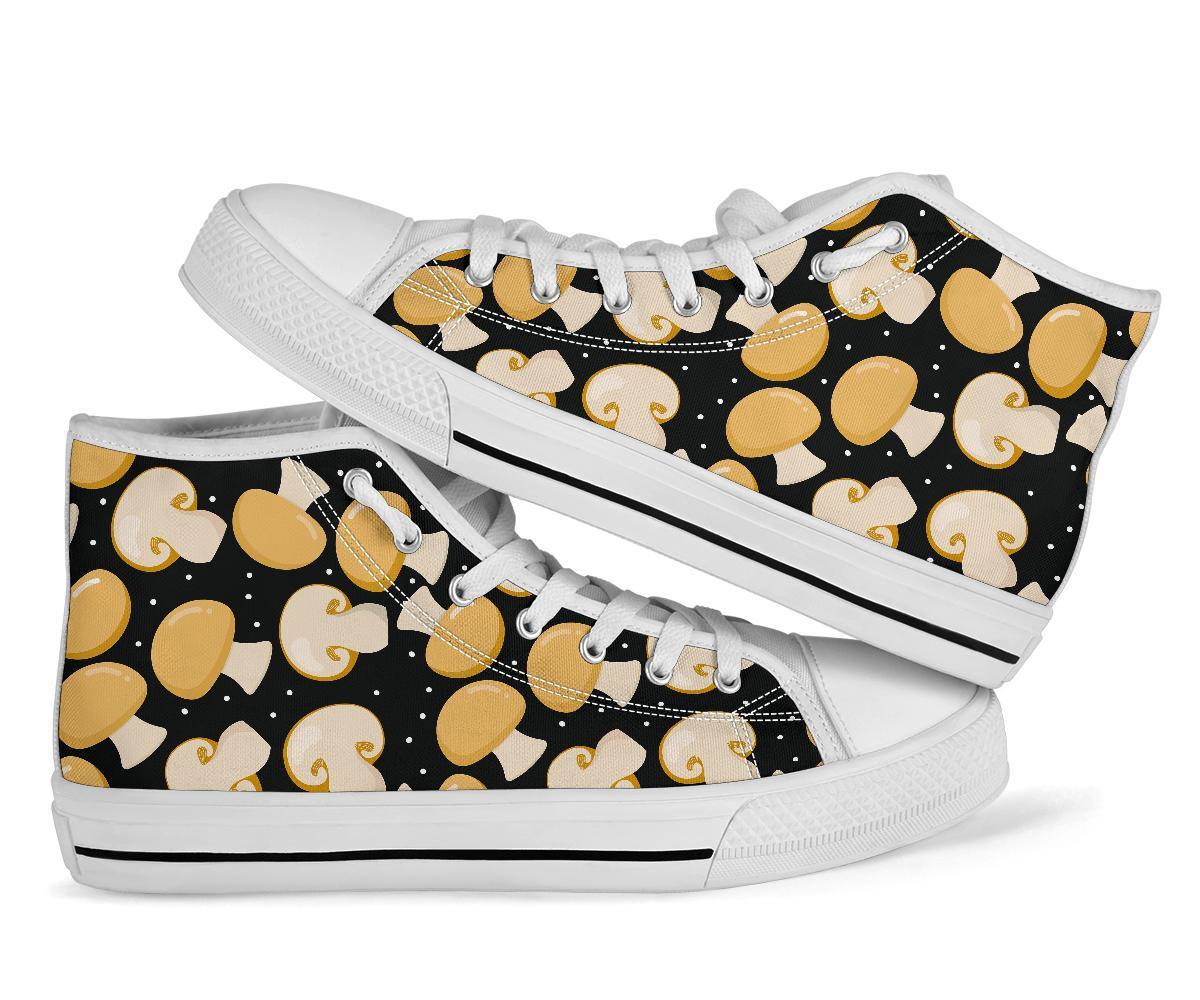 Mushroom Print Pattern Men Women's High Top Shoes-grizzshop