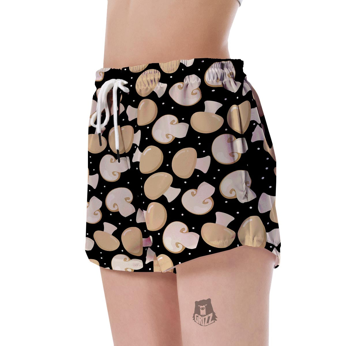 Mushroom Print Pattern Women's Shorts-grizzshop