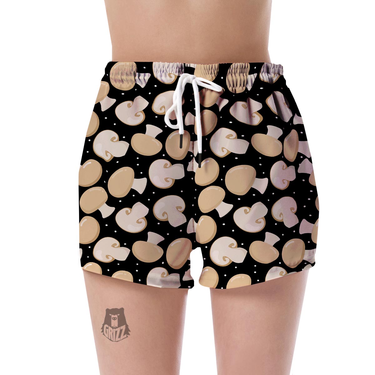 Mushroom Print Pattern Women's Shorts-grizzshop