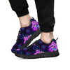 Mushroom Psychedelic Print Pattern Black Sneaker-grizzshop