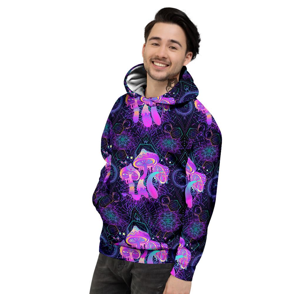 Mushroom Psychedelic Print Pattern Men's Hoodie-grizzshop