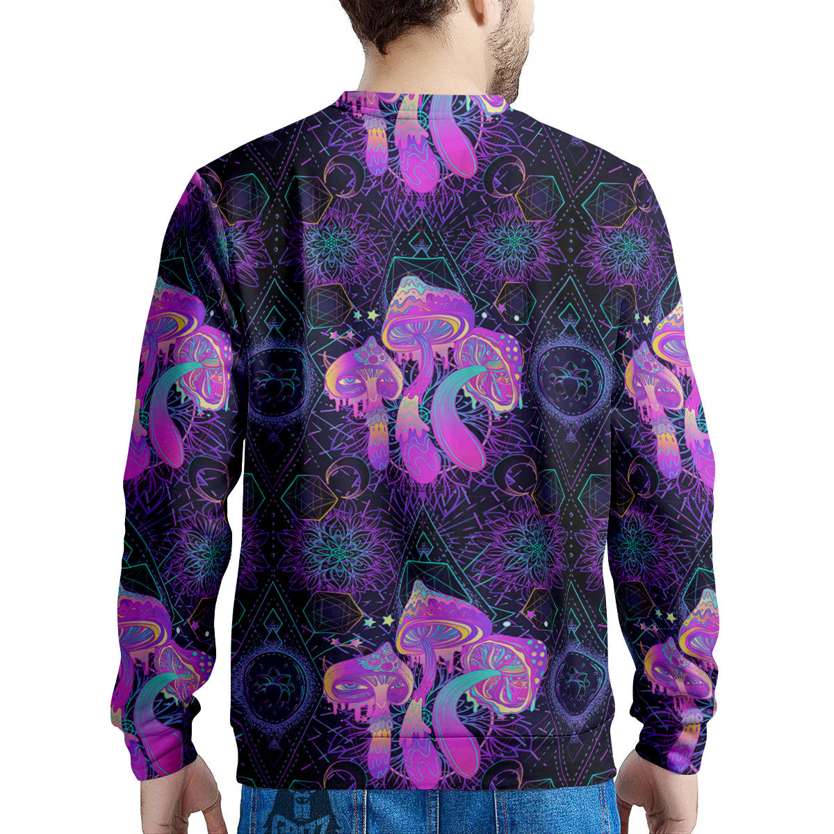 Mushroom Psychedelic Print Pattern Men's Sweatshirt-grizzshop