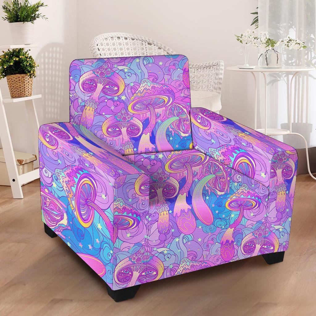 Mushroom Psychedelic Trippy Armchair Cover-grizzshop