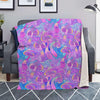 Mushroom Psychedelic Trippy Blanket-grizzshop