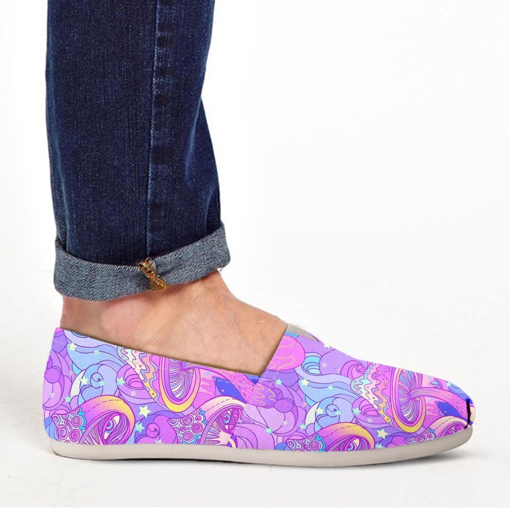 Mushroom Psychedelic Trippy Canvas Shoes-grizzshop