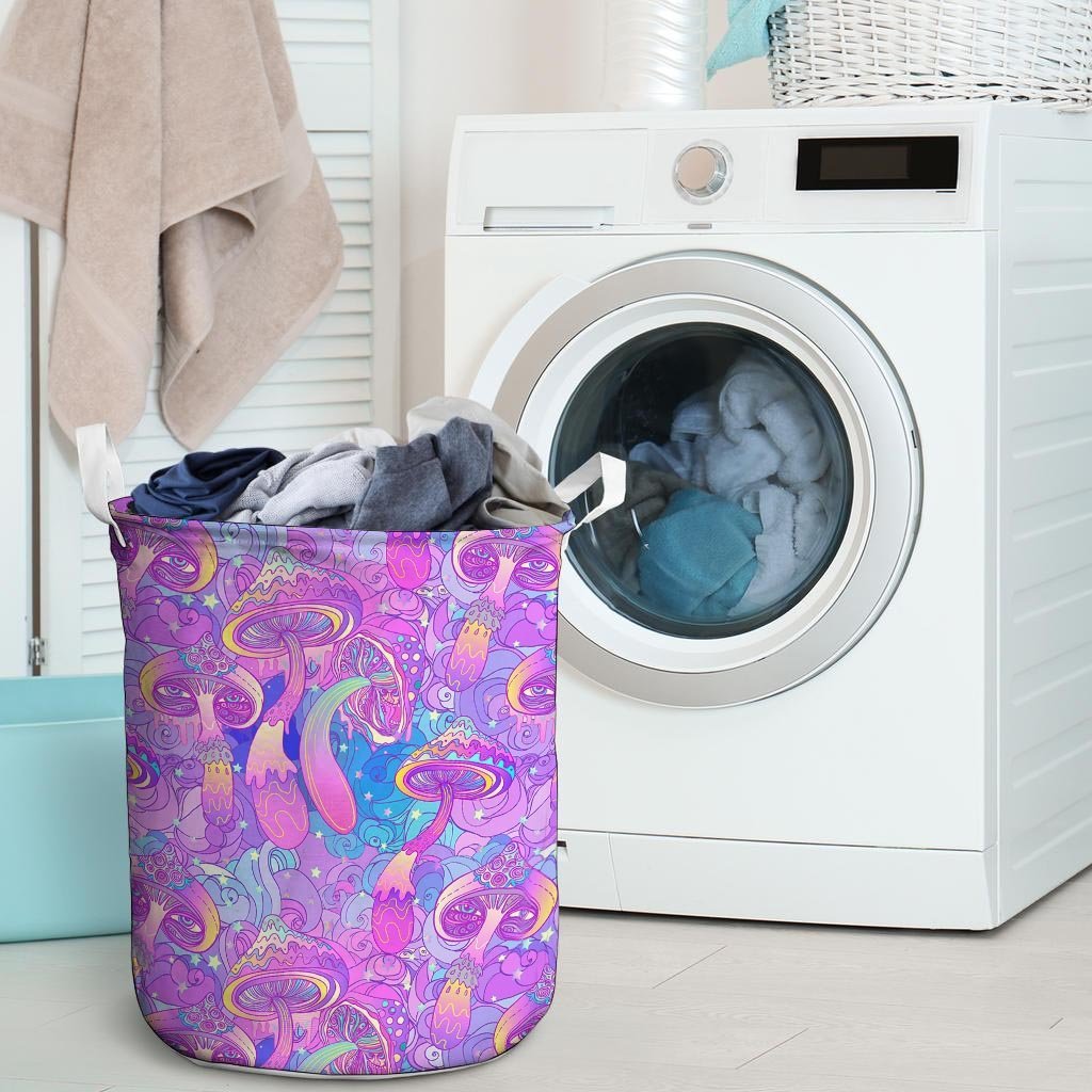 Mushroom Psychedelic Trippy Laundry Basket-grizzshop