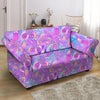 Mushroom Psychedelic Trippy Loveseat Cover-grizzshop