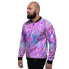 Mushroom Psychedelic Trippy Men's Bomber Jacket-grizzshop