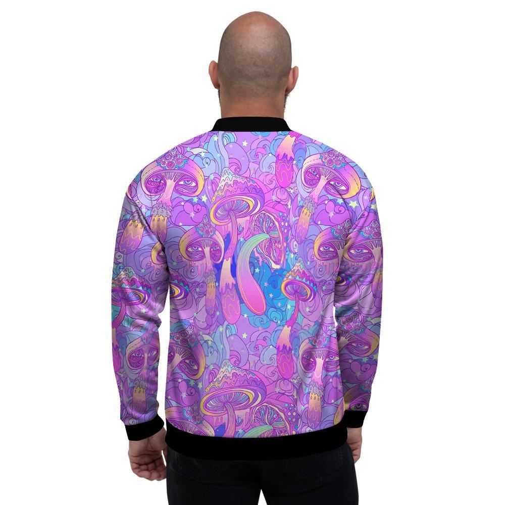 Mushroom Psychedelic Trippy Men's Bomber Jacket-grizzshop