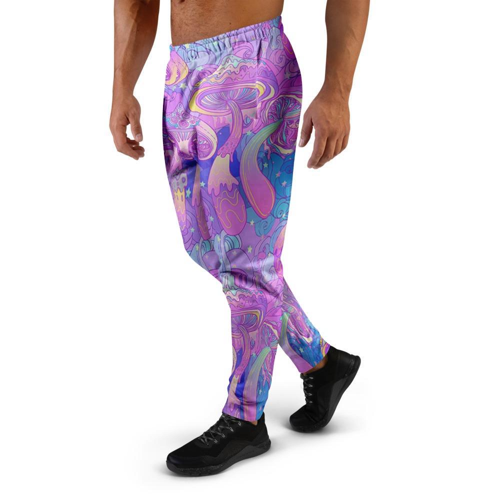 Mushroom Psychedelic Trippy Men's Joggers-grizzshop