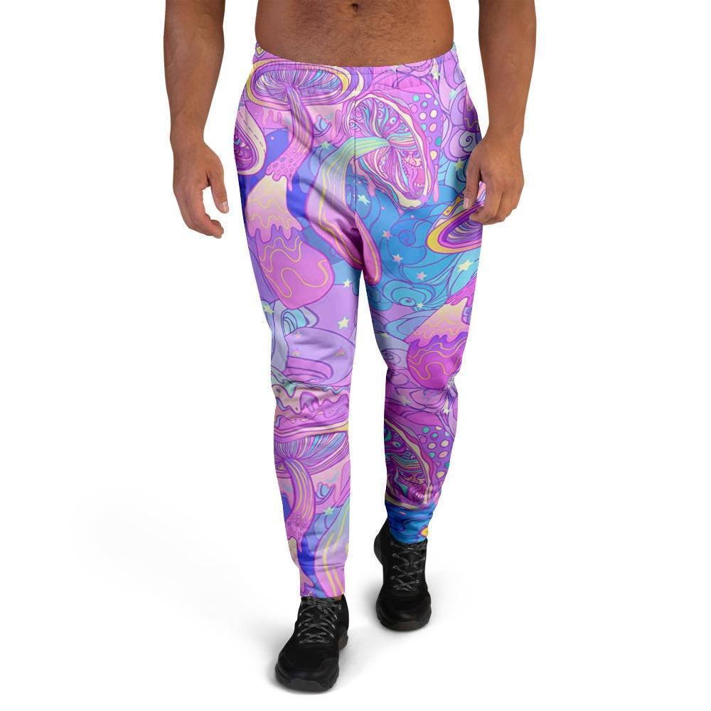 Mushroom Psychedelic Trippy Men's Joggers-grizzshop