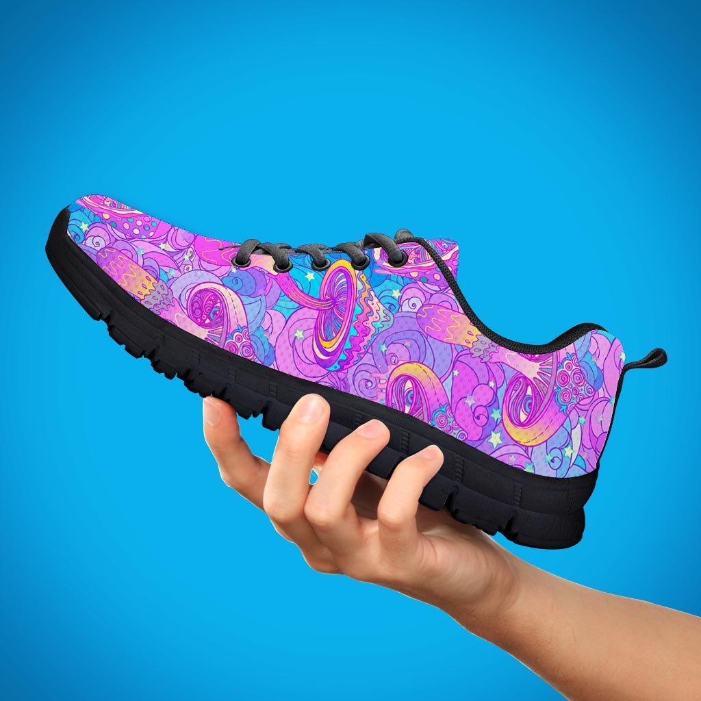 Mushroom Psychedelic Trippy Men's Sneakers-grizzshop