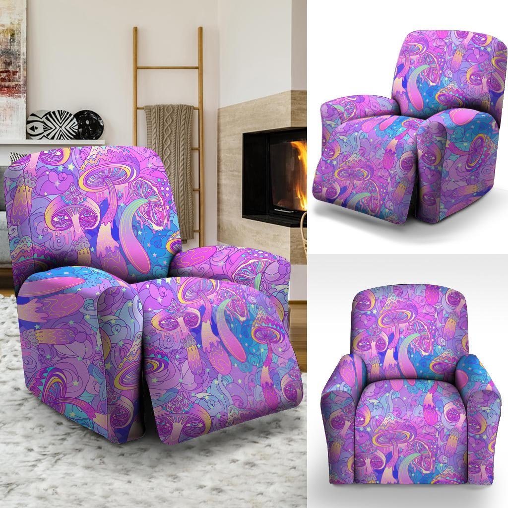 Mushroom Psychedelic Trippy Recliner Cover-grizzshop