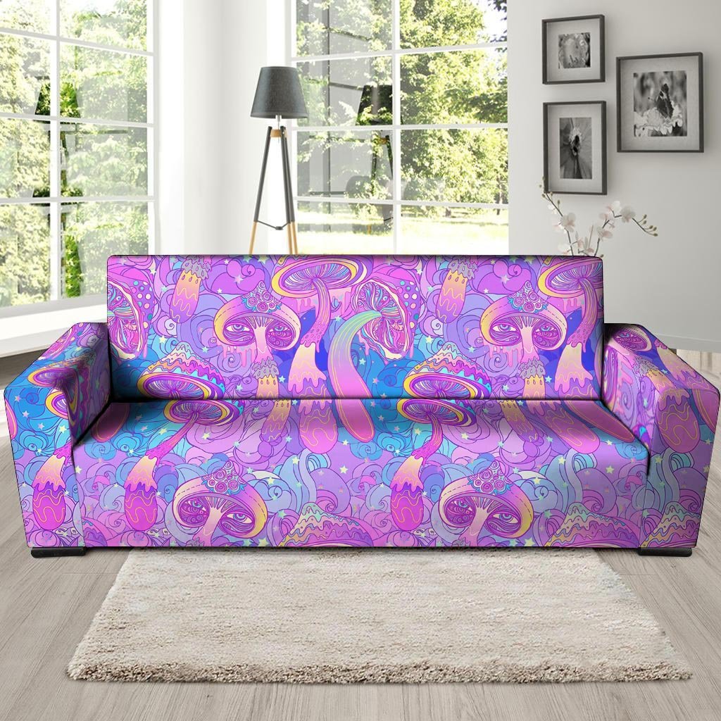 Mushroom Psychedelic Trippy Sofa Cover-grizzshop