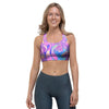 Mushroom Psychedelic Trippy Sports Bra-grizzshop