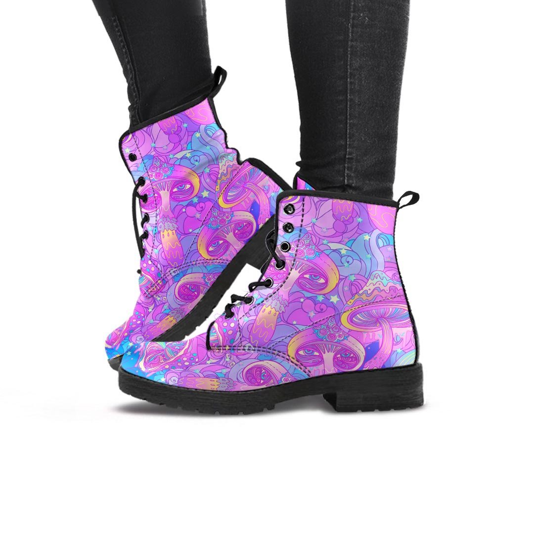 Mushroom Psychedelic Trippy Women's Boots-grizzshop