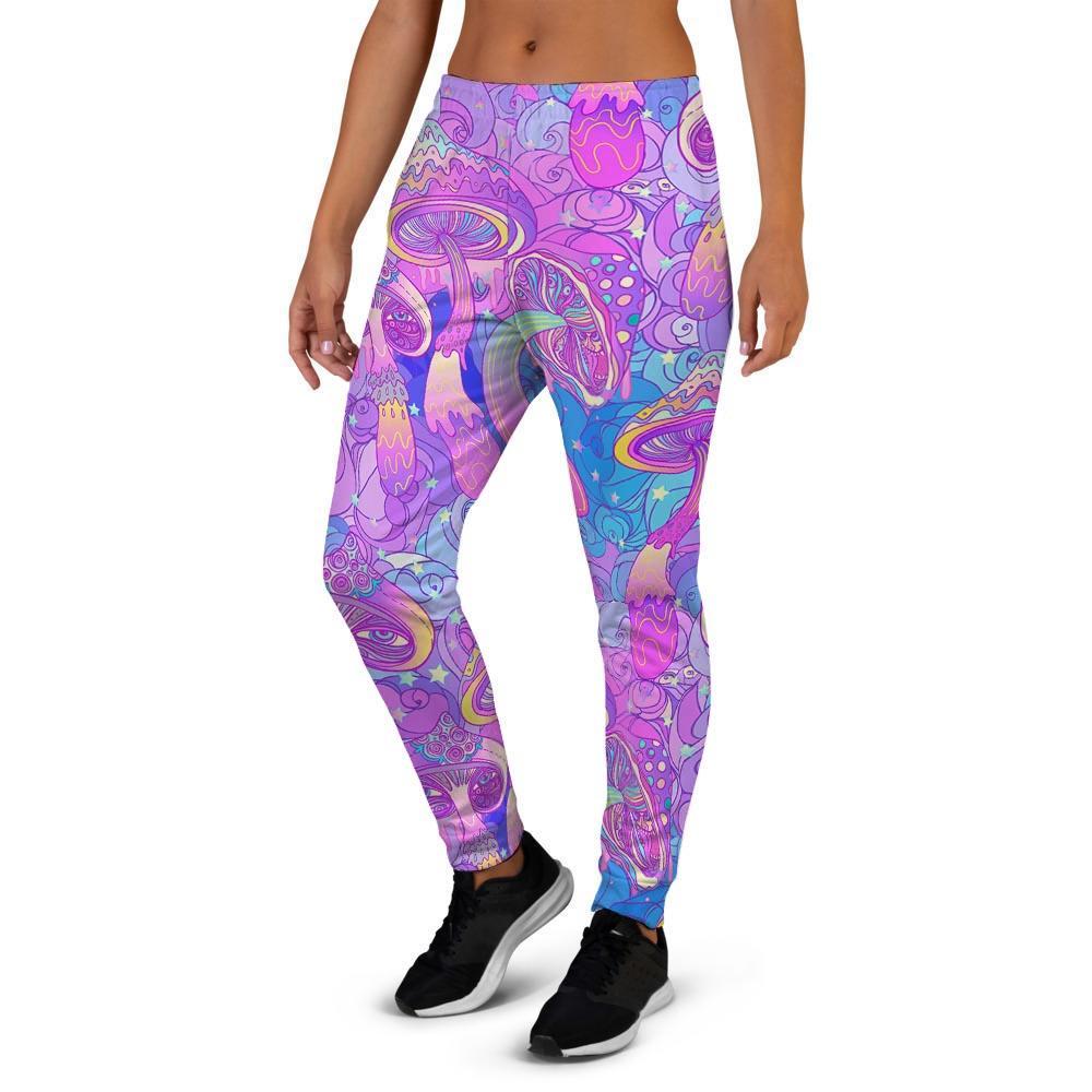 Mushroom Psychedelic Trippy Women's Joggers-grizzshop