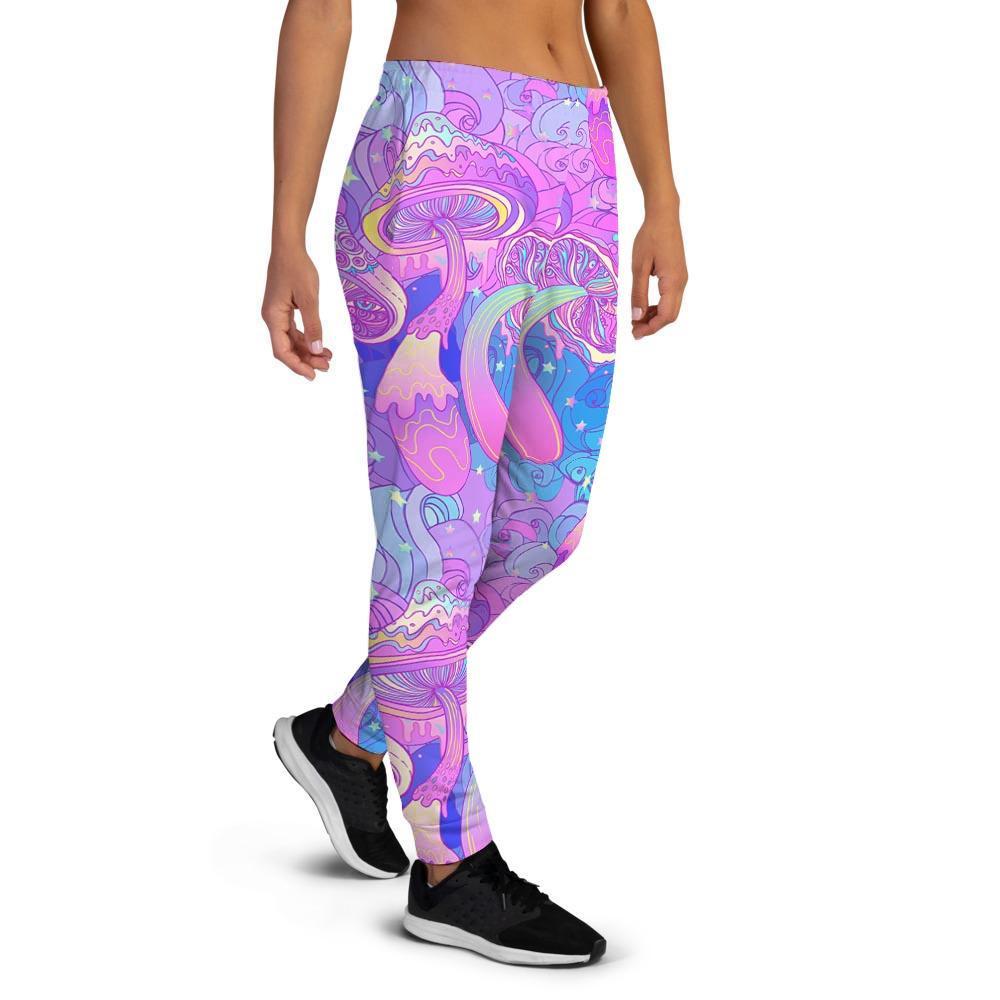 Mushroom Psychedelic Trippy Women's Joggers-grizzshop