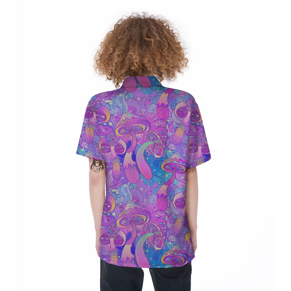 Mushroom Psychedelic Trippy Women's Short Sleeve Shirts-grizzshop