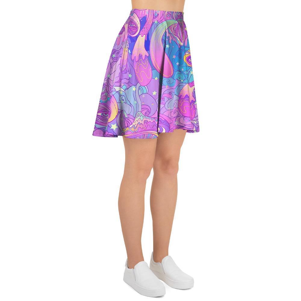 Mushroom Psychedelic Trippy Women's Skirt-grizzshop