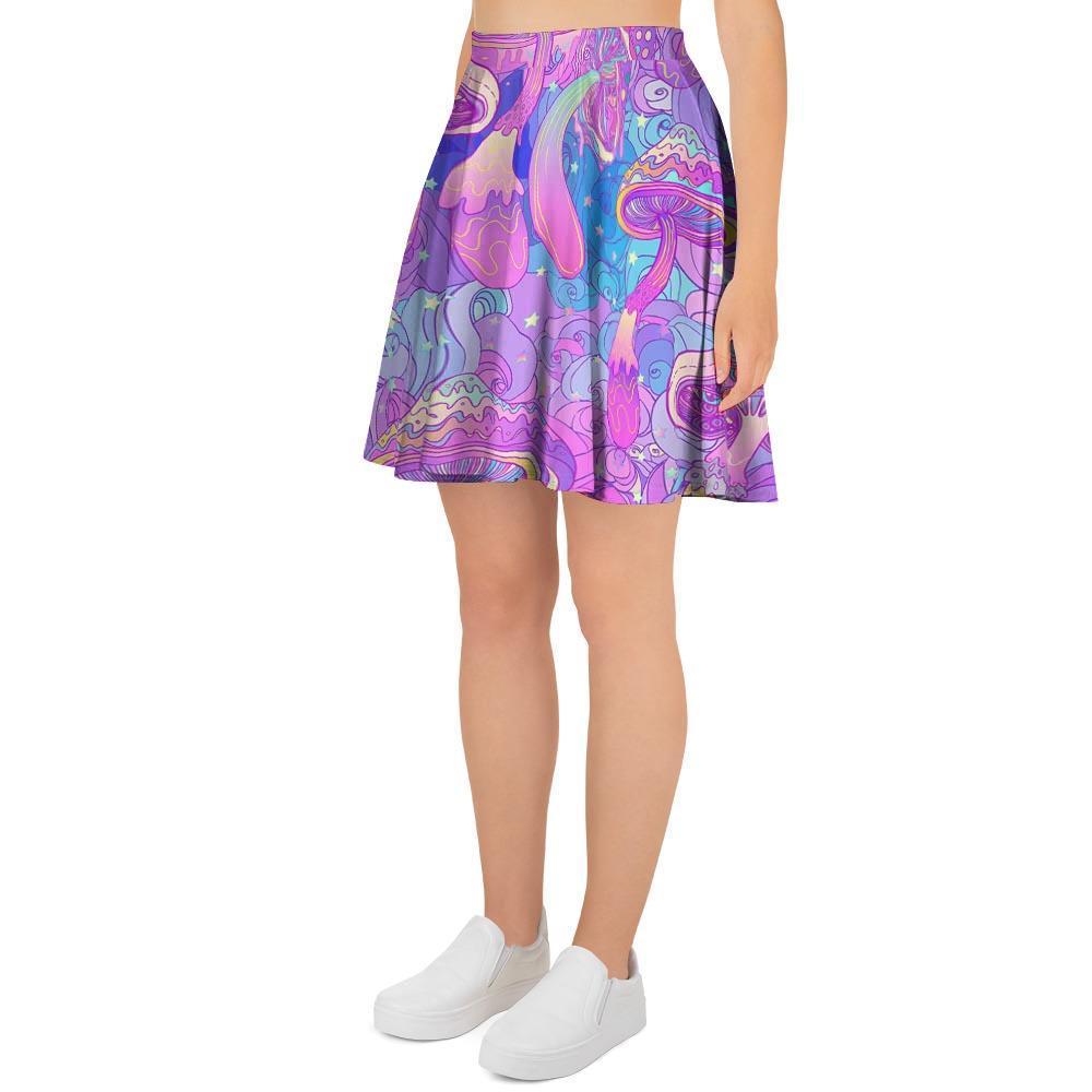 Mushroom Psychedelic Trippy Women's Skirt-grizzshop