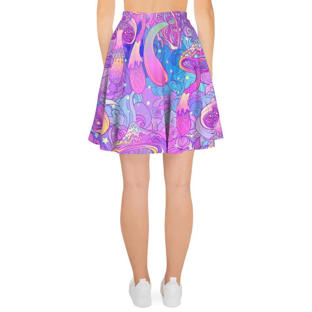 Mushroom Psychedelic Trippy Women's Skirt-grizzshop
