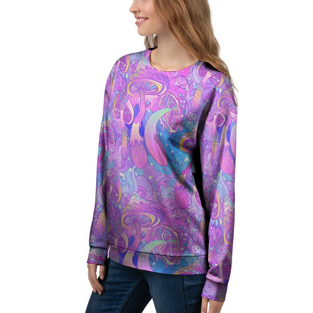 Mushroom Psychedelic Trippy Women's Sweatshirt-grizzshop