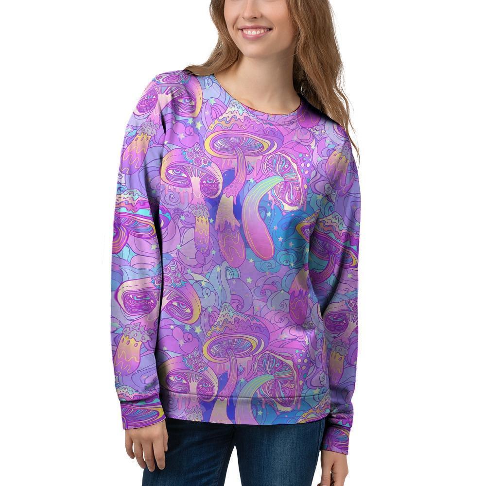 Mushroom Psychedelic Trippy Women's Sweatshirt-grizzshop