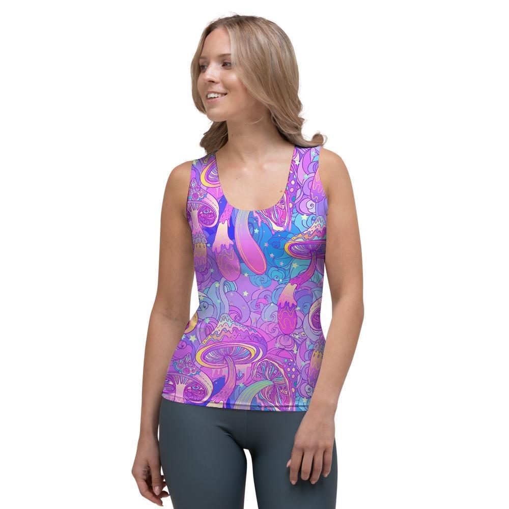 Mushroom Psychedelic Trippy Women's Tank Top-grizzshop