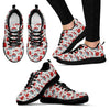 Mushroom Red Dot Print Pattern Black Sneaker Shoes For Men Women-grizzshop