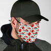 Mushroom Red Dot Print Pattern Face Mask-grizzshop