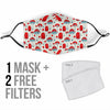 Mushroom Red Dot Print Pattern Face Mask-grizzshop