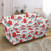 Mushroom Red Dot Print Pattern Loveseat Cover-grizzshop