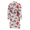 Mushroom Red Dot Print Pattern Men Long Robe-grizzshop