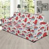 Mushroom Red Dot Print Pattern Sofa Covers-grizzshop