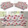 Mushroom Red Dot Print Pattern Sofa Covers-grizzshop