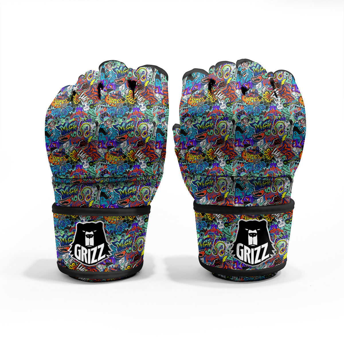 Music Abstract Print Pattern MMA Gloves-grizzshop