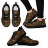 Music Note Colorful Pattern Print Black Sneaker Shoes For Men Women-grizzshop