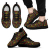 Music Note Colorful Pattern Print Black Sneaker Shoes For Men Women-grizzshop