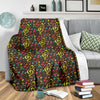 Music Note Colorful Pattern Print Blanket-grizzshop