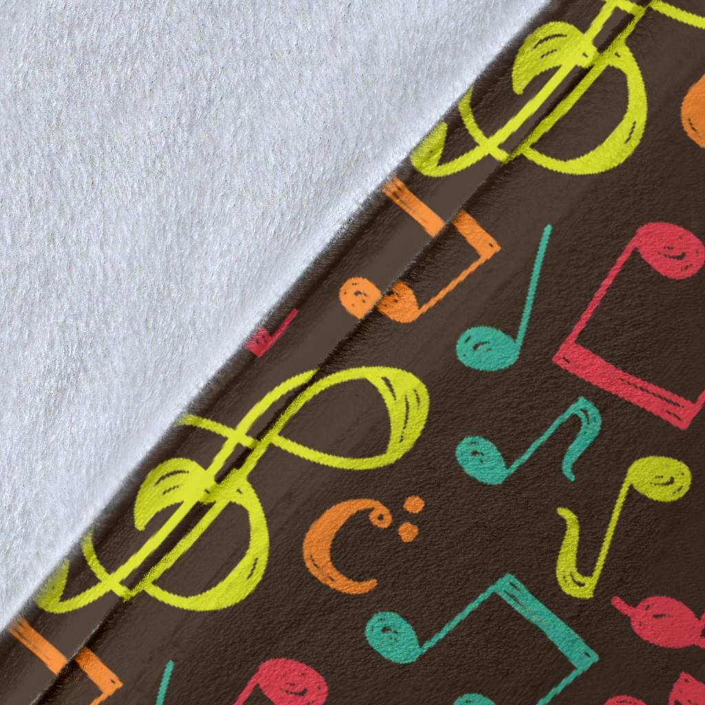 Music Note Colorful Pattern Print Blanket-grizzshop