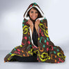Music Note Colorful Pattern Print Hooded Blanket-grizzshop